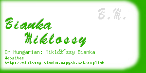 bianka miklossy business card